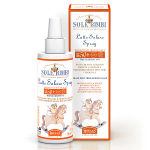 Saules aizsargpieniņš izsmidzināmā formā bērniem SPF50+